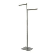 Econoco K23RT-SC 2-Way Rectangular Tubing Rack with Straight Arms - Satin Chrome