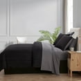 thumbnail image 4 of Mainstays 7 Piece Reversible Bed in a Bag Comforter Set with Sheets, Black, King, 4 of 9