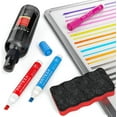 thumbnail image 5 of Arteza Set of 12 Chisel Tip Dry Erase Markers, Magnetic Eraser, and Whiteboard Cleaner, 5 of 5