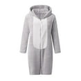 thumbnail image 6 of jsaierl Onesie Shorts Pajamas for Women Bear Cartoon Onesise Sleepwear Cute Sherpa Fleece Hooded Short Jumpsuit Romper Christmas Pajamas, 6 of 7