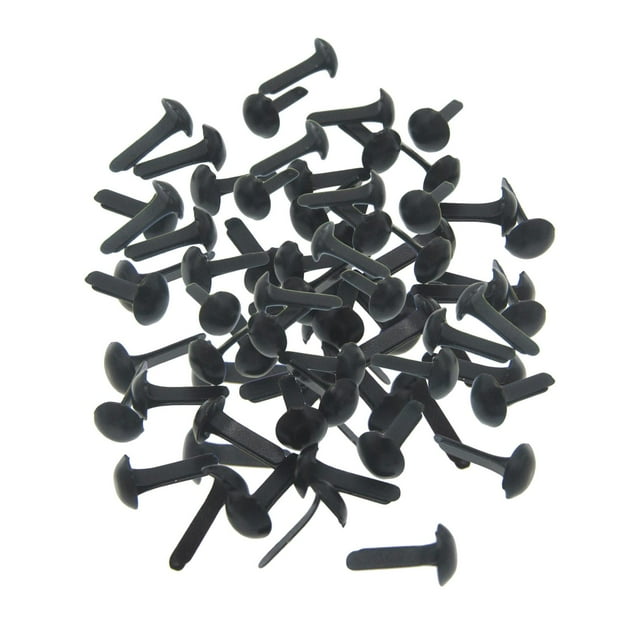 segolike 200x Metal Mini Brads Paper Fasteners for Scrapbook Accessories Black