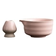 thumbnail image 3 of Cuenco de cerámica para Matcha, tazón de té de con boquilla, cuenco para mezclar Matcha de 500ml y juego de soporte para batidor, para salón Rosa, 3 of 8