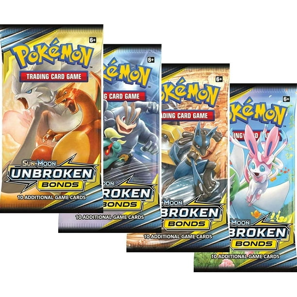 Pokemon Sun and Moon Unbroken Bonds Booster Packs Lot of 4