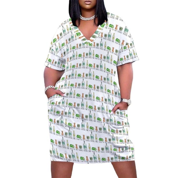 Gin to my Tonic-vestido holgado con bolsillos vestido de noche vestidos de cóctel trajes de verano para mujer vestido de fiesta de lujo para mujer 2025