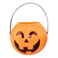 thumbnail image 4 of Begzeat 1pcs Halloween Pumpkin Bucket Candy Bucket Trick or Treat Bucket JackoLantern Pail Halloween Party Supplies - 2.36"×4.33", 4 of 8