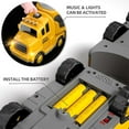 thumbnail image 6 of Usloyux Kids Toys Under $5 5 in 1 Construction Truck Toys with Light Sound,Construction Car Trucks Birthday Gifts Toys for Kids,Construction Truck with Excavator, Crane Mixer, Bulldozer, 6 of 9