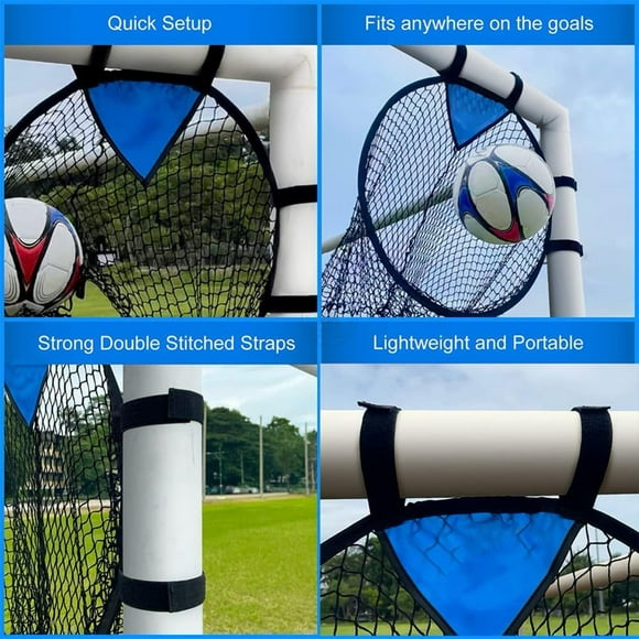 HLONK Soccer Nets Goals for Backyard 17.7 inch Diamete Kids Soccer Goal for Training Football Soccer Target Net Practice Equipment to Improve Shooting Accuracy Easy to Attach and Detac