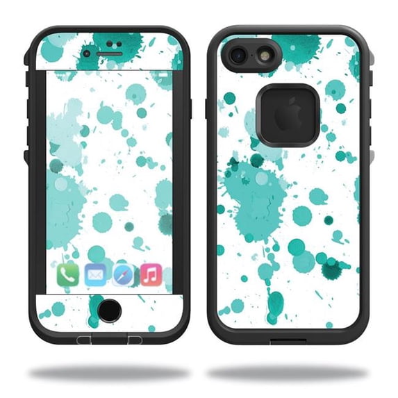 MightySkins LIFIP7-Teal Splatter Skin for Lifeproof iPhone SE 2020 7 & 8 - Teal Splatter
