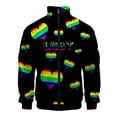thumbnail image 3 of Nueva chaqueta con cremallera y estampado 3D de arcoíris LGBT para hombre y mujer, sudadera para el día del orgullo gay, tops de primavera y otoño, ropa de calle transpirable, 3 of 5