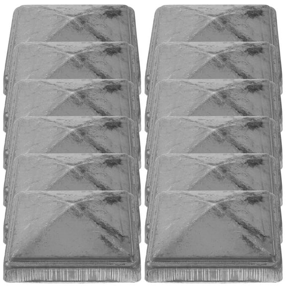 12pcs Fence Post Caps Metal Fence Pyramid Caps Rectangle Post Caps Fence Protector