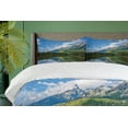 thumbnail image 4 of Ambesonne Nature Duvet Cover Sets, Mountain Lake Scenery, 2-King, Blue White Green, 4 of 7