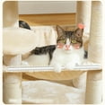 thumbnail image 6 of Pefilos 45" Modern Cat Tree House, Cat Condo for Indoor Cats, Activity Center Cat Scratching Tower for Kittens Toy, Beige, 6 of 7