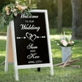 thumbnail image 3 of YEXJ Extra Large Wooden 40x22 Chalkboard, Double-Sided Sidewalk A Frame Chalkboard Sign, Sturdy Sandwich Board for Restaurant, Business or Wedding,White, 3 of 14