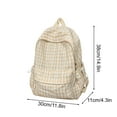 thumbnail image 3 of Merryso Plaid Backpack for High Sch-ool Gi-rls - Japanese Fresh Style Lightweight Nylon Bag, Summer Campus & Travel, Multi-Pocket Teen Sch-ool Bag, 3 of 7