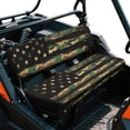 thumbnail image 2 of HUIACONG Flag Camo UTV Seat Covers Waterproof Easy Installation Universal UTV Seat Covers Non-Slip Soft Fit for Kawasaki Mule 3000 3010 3020, 2 of 7