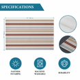 thumbnail image 6 of Beige Khaki Striped Placemats Set of 6, Farmhouse Stripes Modern Abstract Art Placemats for Dining Table, Place Mats for Kitchen Tabletop, Waterproof Wipeable Dining Table Mats Set, 6 of 9