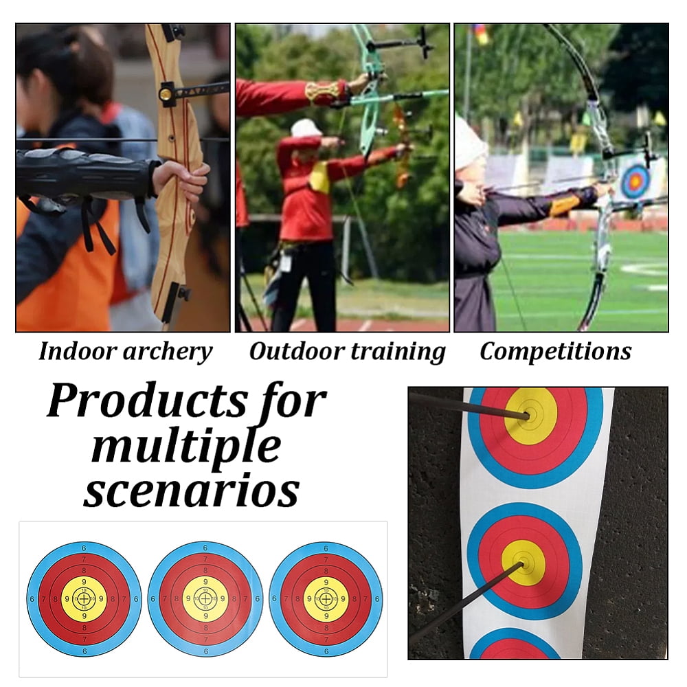 40pcs Targets Paper Archery Target Practice Accessories 3 Spot Vertical TargetsDIY