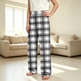 thumbnail image 6 of hotojiny Unisex Kids Pants Boys Girls Comfortable Plaid Bottoms Loose Fit Elastic Waist Soft Trousers for Christmas(Black,11-12 Years), 6 of 7
