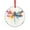 Pattern-4, variant on Dragonfly Watercolor Illustration Art Xmas Ornament Holiday Decorations And Xmas Gift Ideas Dragonfly Artwork Abstract Oil Painting Art Print Glass Round Christmas Ornament