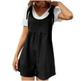 thumbnail image 2 of Gspmoly Short de Course pour Femmes, Short d'Été Imprimé Sans Manches et Dos Nu Décontracté pour Femmes, Combinaison Pantalon, Short de Randonnée pour Femmes jusqu'à 70 % de Rabais Noir TG, 2 of 9