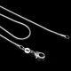 thumbnail image 2 of 925 sterling silver necklace women, silver fashion jewelry Snake Chain 1mm Necklace 16 18 20 22 24", 2 of 5