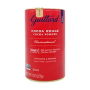 Guittard Cocoa Powder, Unsweetened Rouge Red Dutch Process Cocoa, 8oz Can