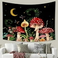 thumbnail image 3 of DaShan Red Mushroom Tapestry Wall Hanging,Green Plant Botanical Tapestry for Bedroom Living Room Dorm,60"Wx50"L, 3 of 5