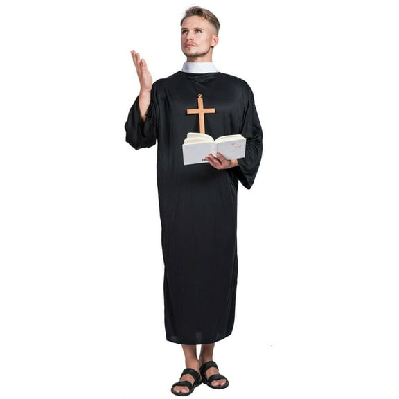 Men’s Priest Costume Halloween Adult Monk Friar