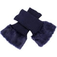 thumbnail image 1 of Minnieouse Calentadores de invierno para mujer, calcetines elásticos de punto de ganchillo, puños para botas Medias azul, 1 of 6