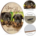 thumbnail image 2 of Rustic Wooden Decor You and Me We Got It Dog Round Wooden Hanging Wall Sign Animal Wood Wall Decoration for Bedroom Valentine's Day Gift for Women Men 12x12 Inches, 2 of 6