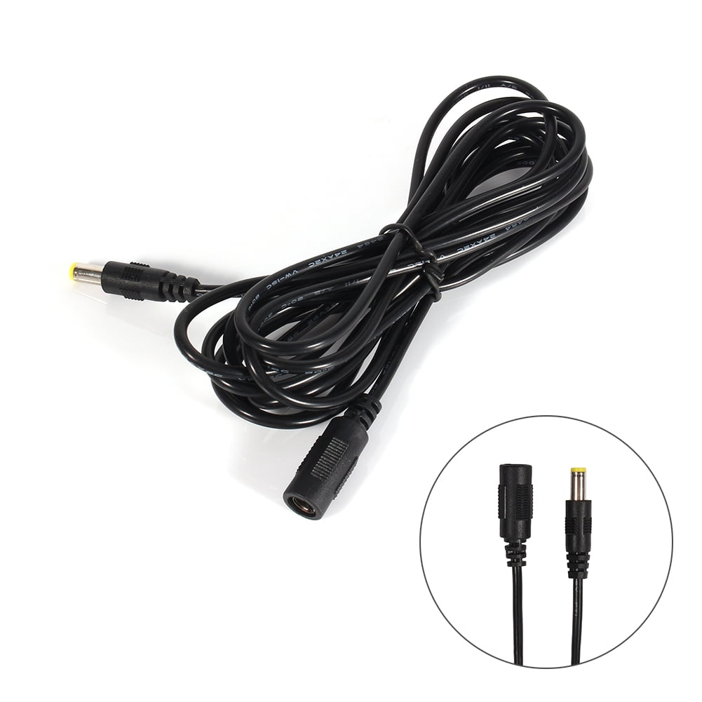 1x CCTV DC Power Adapter 5.5mm x 2.1mm Male to Male Plug Extension Cable 10ft//3m