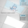 thumbnail image 6 of Light Blue Christmas 1 Piece Snowman with Cap Xmas Snowflake Magnetic Fluorescent Light Covers, 2x4 Ft, Magnetic Light Covers for Ceiling Lights Classroom Office Home Decor, 6 of 9