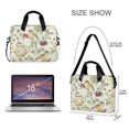thumbnail image 3 of FORMRS 16" Laptop Bag Carrying Sleeve Case with Handle Travel Shoulder Briefcase, Purple Birds Teapots, 3 of 8
