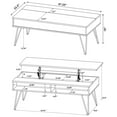 thumbnail image 4 of Plethoria Home Golden Oak and Black Coffee Table, 4 of 6