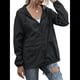 thumbnail image 3 of Impermeables para Mujer, Impermeables, Resistentes Al Viento, Ajustables, con Capucha y Bolsillos. Negro XXL, 3 of 9