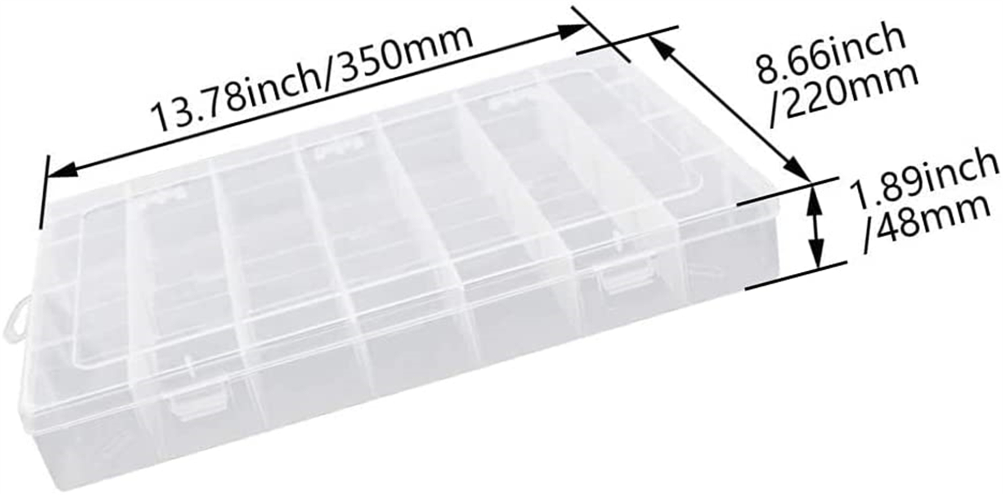 PP Component Storage Box, Plastic Organizer Adjustable Container