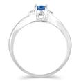 thumbnail image 2 of SZUL Women's Sapphire and Diamond Ring in 10K White Gold, 2 of 3