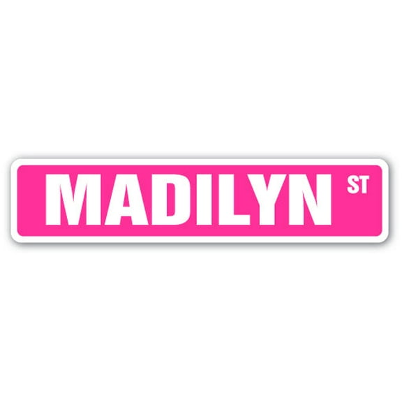 MADILYN Street Sign Childrens Name Room Sign | Indoor/Outdoor |  30" Wide