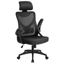Ergonomic Office Chair, High Back Desk Chair with Headrest and -up Armrest Lumbar Support for Home Office Meeting Room Study, Black