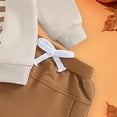 thumbnail image 4 of Regarm Baby Boy Halloween Outfit Toddler Long Sleeve Cartoon Sweatshirt Tops Elastic Pants 2PCS Fall Winter Halloween Clothes(Khaki,6-12 Months), 4 of 6