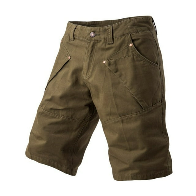 SMihono Mens Shorts Casual and Athletic Plus Size Men Casual Solid Zipper Button Pockets Cropped Cargo Shorts