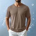 thumbnail image 2 of Lightweight Workout Shirts for Men - Crewneck Running Athletic Quick Dry Cooling T-Shirts Short Sleeve Gym Tops Sizes XS-2XL Coffee, 2 of 9