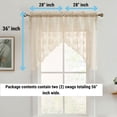 thumbnail image 2 of THD Joelle Floral Rod Pocket Lace Short Cafe Swags for Small Windows - 28 x 36 Inch Length (Taupe Swags, Set of 2), 2 of 6