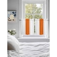 thumbnail image 4 of Half Window Curtain 36 Inches Long, Orange Solid Color Texture Window Treatment Curtain Drapes, Simple Orange Stripes Small Tier Curtains for Bathroom Over Sink, 27.5"x36", 2 Panels, 4 of 7