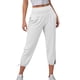 thumbnail image 1 of Pantalones cortos holgados de yoga con bolsillos para mujer - Cómodos pantalones capri para correr, 1 of 6