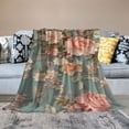thumbnail image 2 of Sheronv Flowers Leaves Lace Warm Lightweight Fleece Blanket Soft Fleece Blankets Throw Blanket for Living Rooms Sofa Decor Cow Gifts All Seasons 60x80in, 2 of 6
