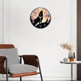 thumbnail image 3 of 12 Inch Wall Clock Battery Operated Silent Clock Decorative for Office, Kitchen, Outdoor, Living Room，Howling Wolf Full Moon Lovely Art, 3 of 4