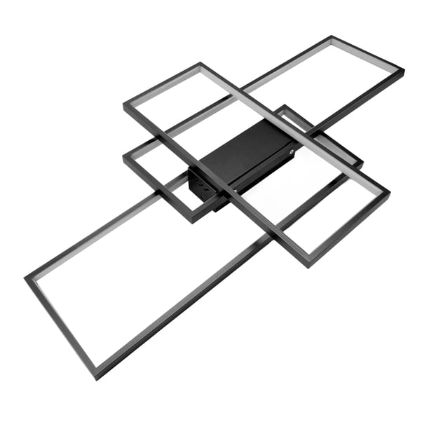 Luz de Techo LED, Control remoto regulable, Montaje empotado minimalista rectangular Moderno Con Función de Memoria, Atenuación Continua para Dormitorio, Sala de Estar, Oficina