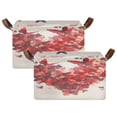 thumbnail image 3 of BZSMCE Collapsible Fabric Cube Storage Bins Red Butterfly Heart Design Pattern Storage Box, 3 of 8