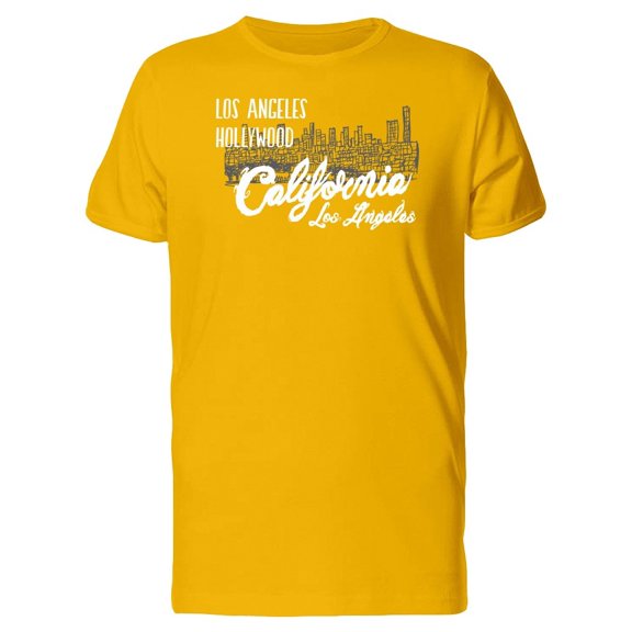 Hand Writing California And City T-Shirt Men -Image by Shutterstock, Male Large